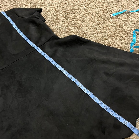 Pappagallo Dress Womens Size 16 Black Scalloped Fit And Flare Mini Short Sleeve - Picture 4 of 9